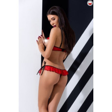 Открытый лиф и трусики-юбочка, красный Cherry Set OpenBra Passion Exclusive, L/XL