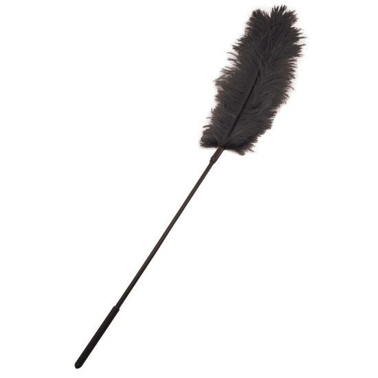 Перо страуса для вишуканих пестощів, чорне Sportsheets Ostrich Tickler Black
