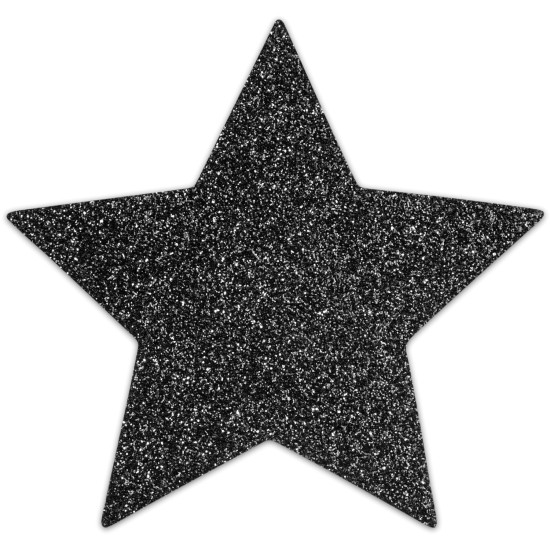 Наклейки на соски у вигляді зірок, чорні Bijoux Indiscrets Flash Star Black