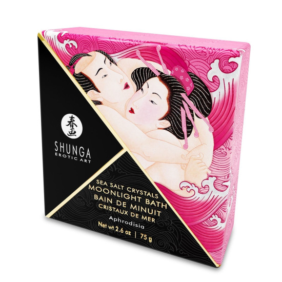 Сіль для ванни з сіллю Мертвого моря та аромаоліями Shunga Moonlight Bath Aphrodisia, 75 ml
