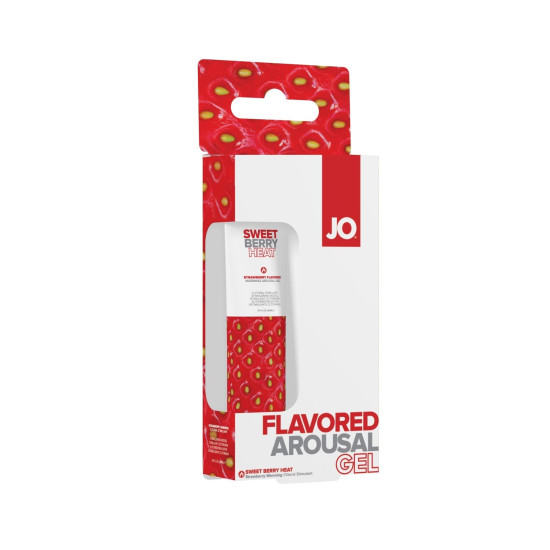 Вибрирующий гель для клитора со вкусом клубники JO Sweet Berry Heat, 10 ml