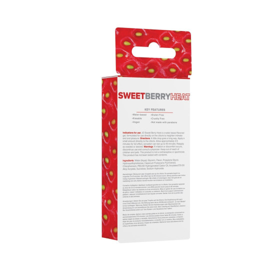 Вибрирующий гель для клитора со вкусом клубники JO Sweet Berry Heat, 10 ml