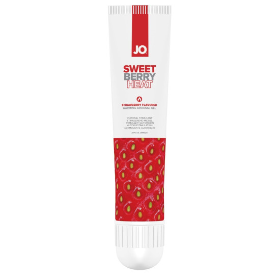 Вибрирующий гель для клитора со вкусом клубники JO Sweet Berry Heat, 10 ml