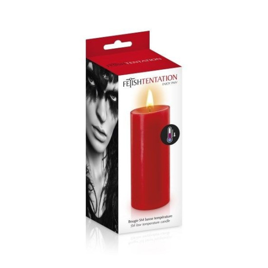 Низькотемпературна свічка для сексу і БДСМ, червона Fetish Tentation Candle Red SM
