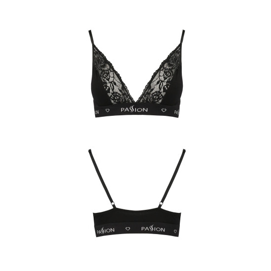 Эластичный топ с кружевом, черный Passion PS001 Top Black, XL