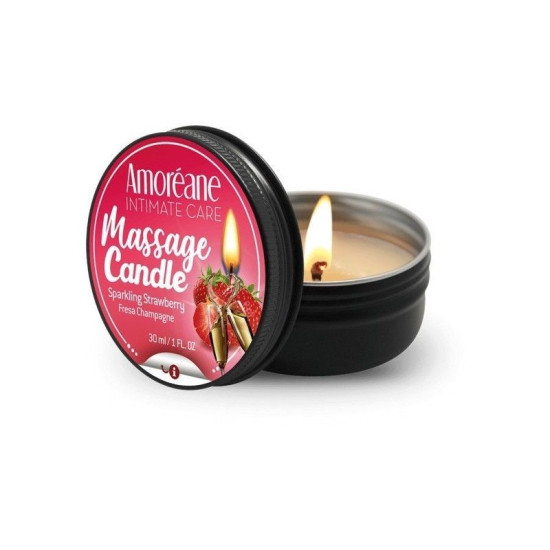 Массажная свеча с клубничным ароматом Amoreane Sparkling Strawberry, 30 ml