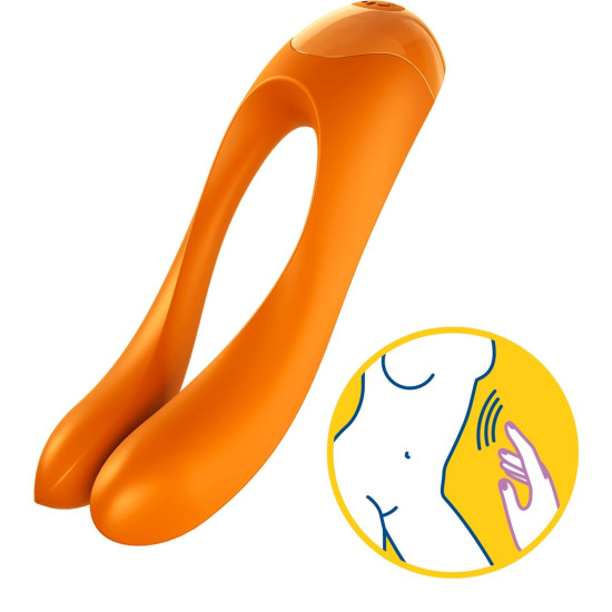 Вибратор на палец, оранжевый Satisfyer Candy Cane Orange