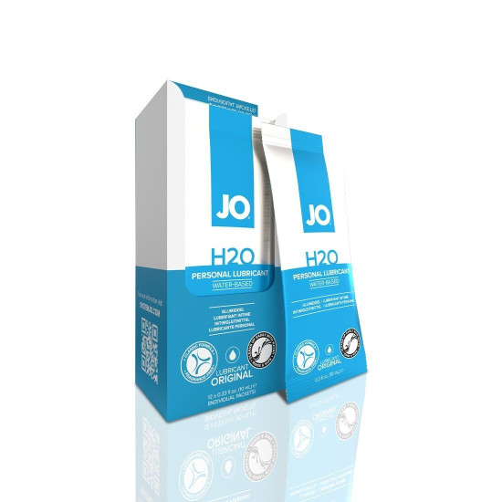 Набір пробників лубрикантів Foil Display Box JO H2O Lubricant Original, 12×10 ml