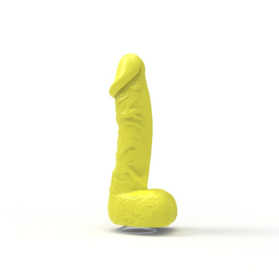 Натуральное крафтовое мыло-член с присоской, желтое Pure Bliss Mini Yellow
