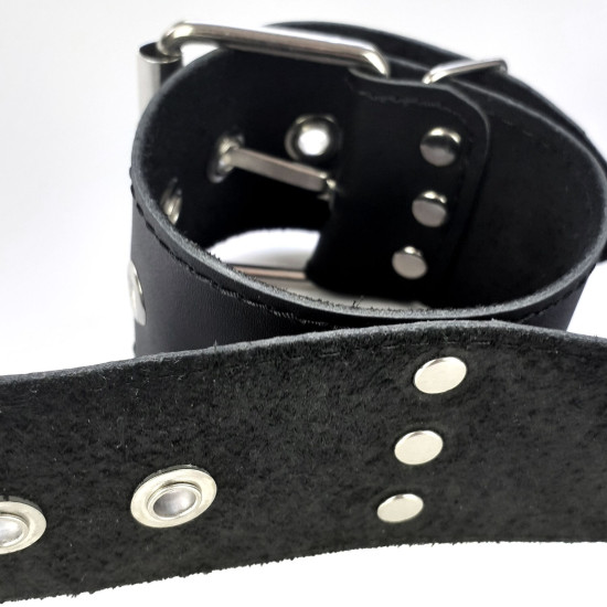 Нашийник з наручниками з натуральної шкіри Art of Sex Bondage Collar with Handcuffs
