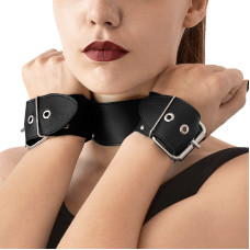 Нашийник з наручниками з натуральної шкіри Art of Sex Bondage Collar with Handcuffs