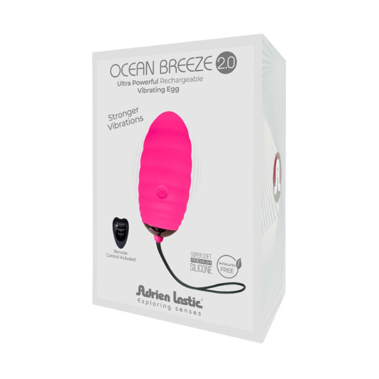 Виброяйцо с пультом дистанционного управления, розовое Adrien Lastic Ocean Breeze 2.0 Pink