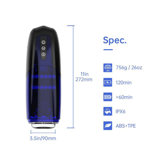 Интерактивный смарт-мастурбатор с имитацией фрикций, 10 режимов Magic Motion Xone