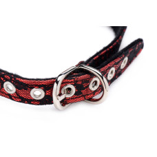 Декоративный кляп с розой на ремешке, чёрно-красный Master Series Eye-Catching Ball Gag With Rose
