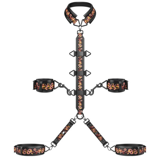 БДСМ-набор «Цветущий змей», 12 предметов Lockink The Flowering Serpent Bondage Set 12pcs