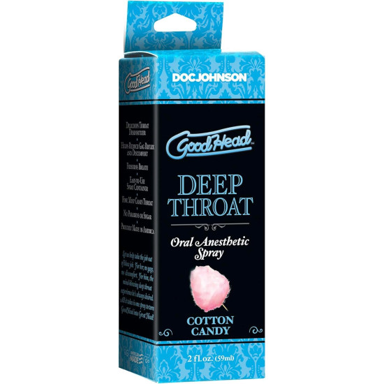 Спрей для глибокого мінету зі смаком солодкої вати Doc Johnson GoodHead DeepThroat Spray Cotton Candy, 59 ml