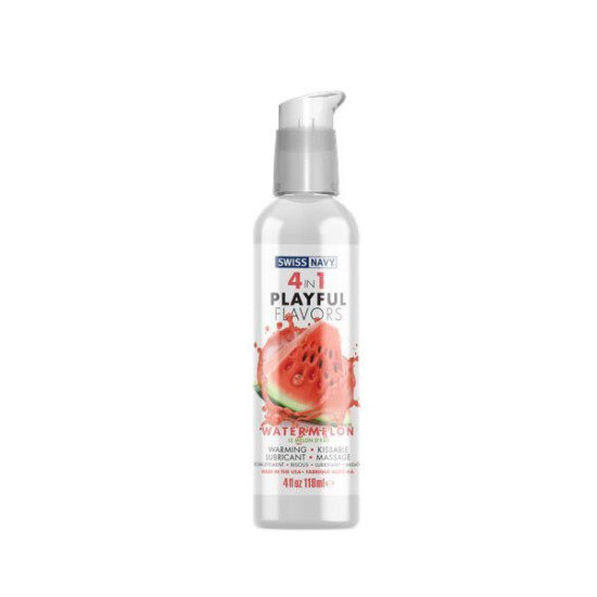 Лубрикант на водной основе со вкусом арбуза Swiss Navy 4 In 1 Water Melon, 118 ml