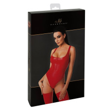 Боді, червоне Noir Handmade F352 Red Powerwetlook Body, 3XL