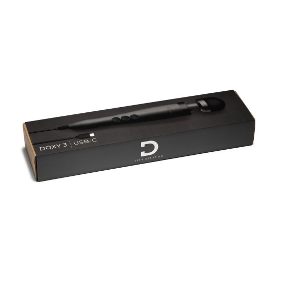 Вібромасажер, чорний матовий Doxy3 USB-C Massager Matte Blac