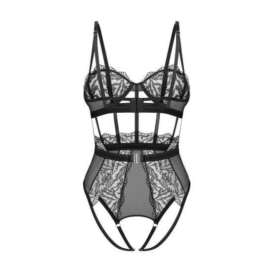 Боди с открытым доступом Obsessive Hersis Crotchless Teddy, L/XL