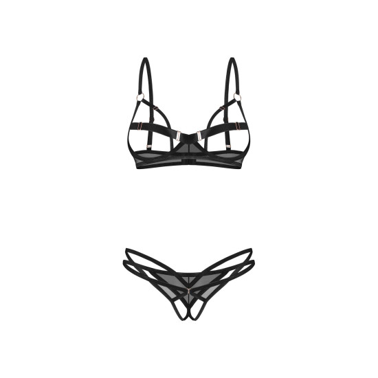 Комплект Obsessive Euridia 2-Pcs Crotchless Set, розмір M/L