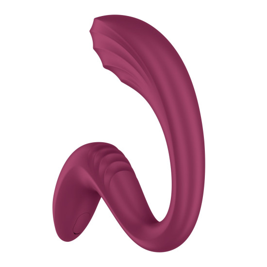 Вагинально-клиторальный вибратор с 2 моторами, красный Satisfyer G for Goddess 3 Wine Red