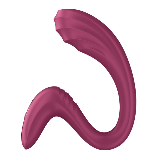 Вагинально-клиторальный вибратор с 2 моторами, красный Satisfyer G for Goddess 3 Wine Red