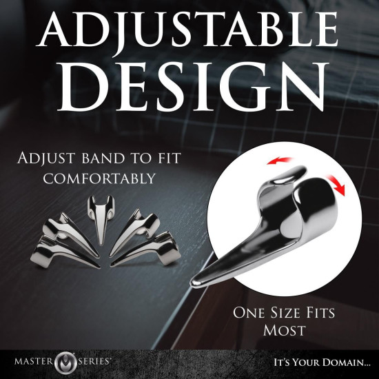 Master Series Five-Piece Sensation Claw Rings - Silver - набор колец с когтями (мятая упаковка)