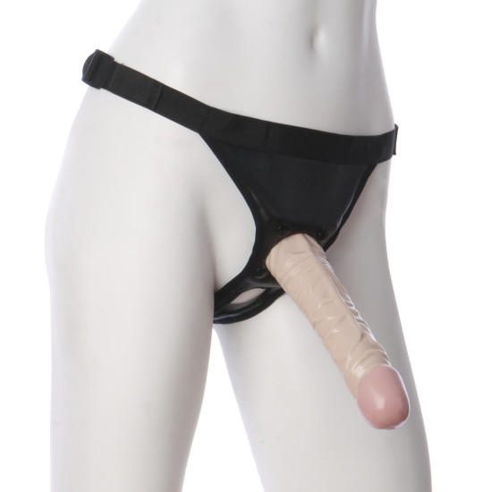 Трусики со страпоном из ПВХ, диаметр 3,8 см, длина 20 см Doc Johnson Vac-U-Lock 8 Inch Classic Dong Ultra Harness