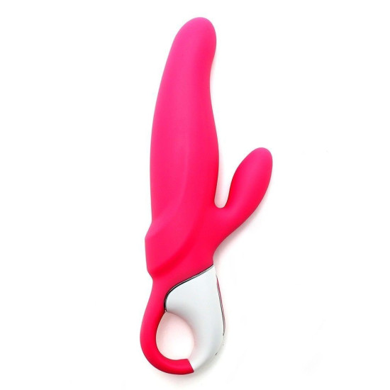 Вібратор-кролик потужний з двома моторами, литий силікон Satisfyer Vibes Mr. Rabbit