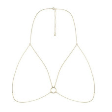Украшение для тела - цепочка-портупея, золотая Bijoux Indiscrets Magnifique Bra Chain Gold