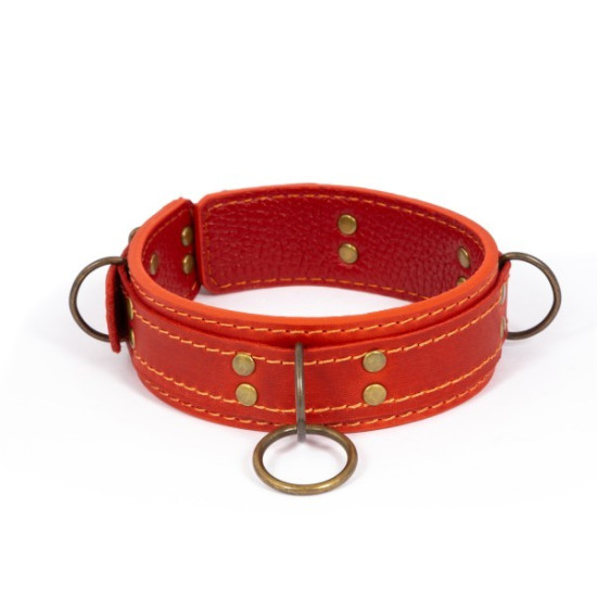 Премиум ошейник из натуральной кожи в подарочной упаковке, красный Lovecraft Premium Collar Red, S