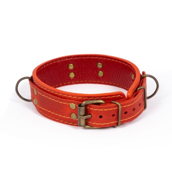 Премиум ошейник из натуральной кожи в подарочной упаковке, красный Lovecraft Premium Collar Red, S