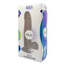 Прозорий фалоімітатор з присоскою, довжина 20 см, діаметр 4 см - Alive Jelly Dildo Rider