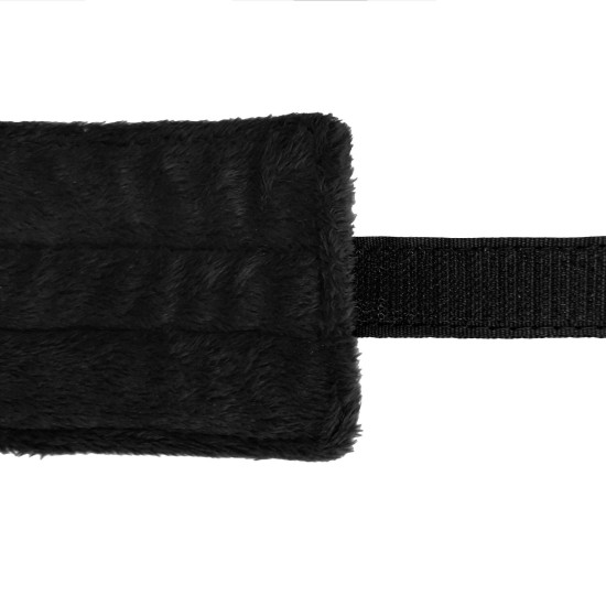 БДСМ-набір, чорний, нашийник з повідцем і маска Art of Sex Soft Touch Light Black