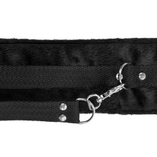 БДСМ-набір, чорний, нашийник з повідцем і маска Art of Sex Soft Touch Light Black