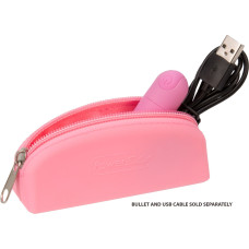 Сумка для зберігання секс-іграшок, рожева PowerBullet Silicone Zippered Bag Pink