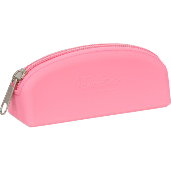 Сумка для хранения секс-игрушек, розовая PowerBullet Silicone Zippered Bag Pink