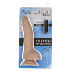 Фалоімітатор з мошонкою, довжина 19 см, діаметр 3,8 см - Addiction Brad 7.5″ Dildo With Balls Beige