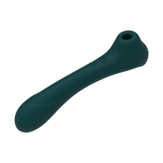 Вибратор и вакуумный клиторальный стимулятор, зелёный Alive New Midnight Quiver Teal