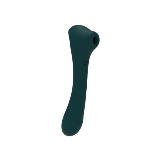 Вибратор и вакуумный клиторальный стимулятор, зелёный Alive New Midnight Quiver Teal
