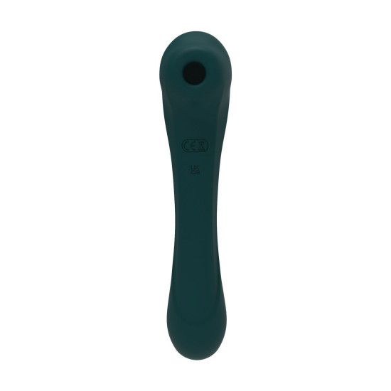 Вибратор и вакуумный клиторальный стимулятор, зелёный Alive New Midnight Quiver Teal