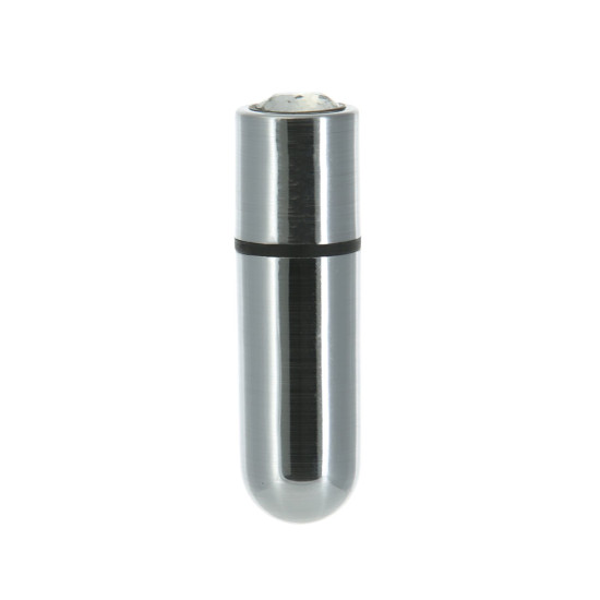 Вібропуля з брелоком і чохлом, довжина 6,35 см, срібна PowerBullet First-Class Bullet 2.5» Silver