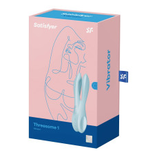 Клиторальный вибратор, голубой Satisfyer Threesome 1 Light Blue