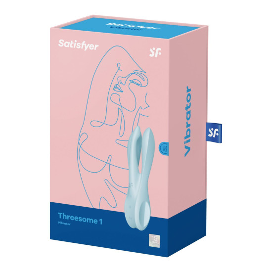 Кліторальний вібратор, блакитний Satisfyer Threesome 1 Light Blue