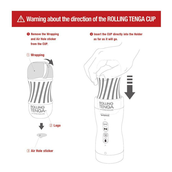 Автоматичний мастурбатор з вакуумом і ротацією, сумісний з Tenga Cup Tenga VACUUM GYRO ROLLER SET