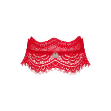 Широкий мереживний чокер, червоний Obsessive Bergamore Choker, Red