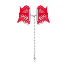 Широкий мереживний чокер, червоний Obsessive Bergamore Choker, Red