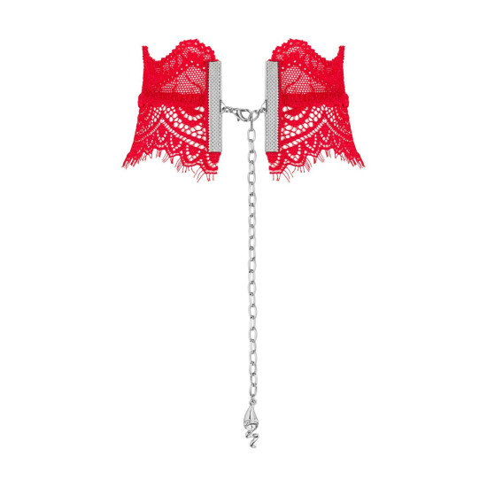 Широкий мереживний чокер, червоний Obsessive Bergamore Choker, Red