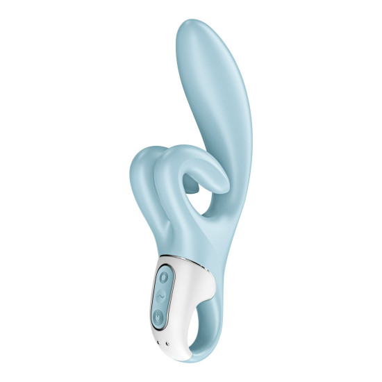 Вибратор-кролик с двойным отростком и 3 мощными моторами, синий Satisfyer Touch Me Blue